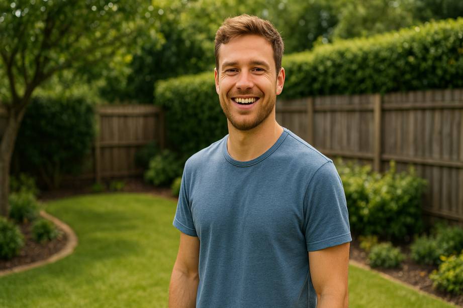 Tenant smiling after vacate gardeners mandurah have done a great job